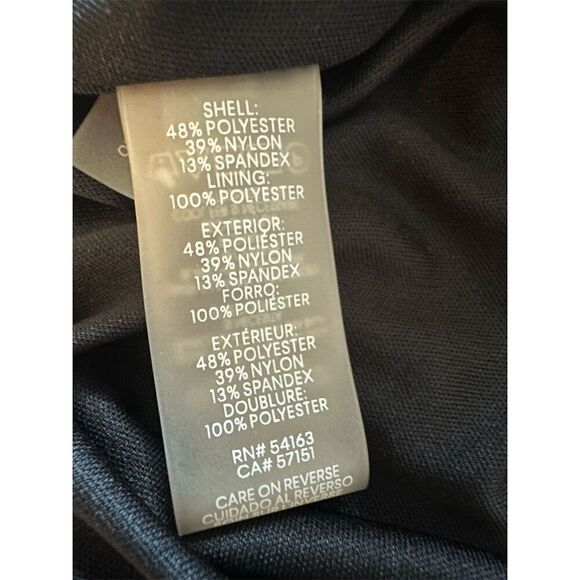 Calvin Klein Women's Petite Black Floral Long Sleeve Party Dress 4 - Picture 7 of 8